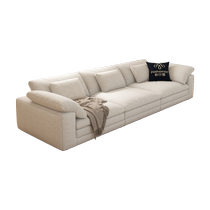 Pashaman fabric sofa cotton and linen Italian style minimalist small apartment living room tofu block straight row deep down down sofa