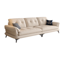 Pashaman Cat Scratch Fabric Sofa Modern Simple Small Apartment Living Room Home Straight-row Cream Fengyunduo Sofa