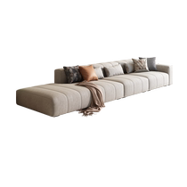 Pashaman Anti-Cat Scratching Fabric Sofa Piano Key Italian Extremely Simple Modern Living Room Small Apartment Wabi-Sabi Tofu Block