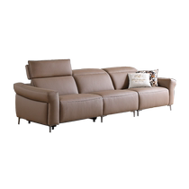 Pashaman leather electric sofa first-layer cowhide Italian minimalist living room advanced zero wall 24 new multi-function