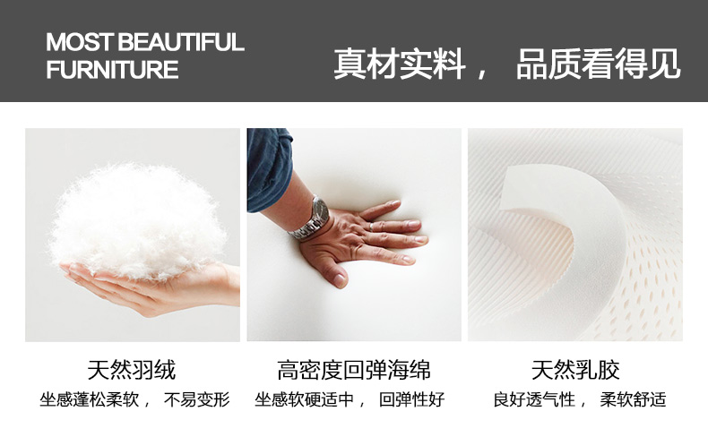 Nordic đôi gấp ba bốn-bit chút đơn giản tháo rời và có thể rửa ghế sofa vải căn hộ nhỏ phòng khách căn hộ sẵn sàng mủ - Ghế sô pha ghế giường sofa