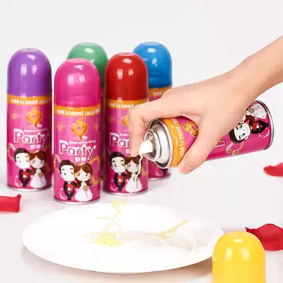 Wedding spray Ribbon Silk party ribbon creative atmosphere event birthday party snow spray can wedding wedding supplies