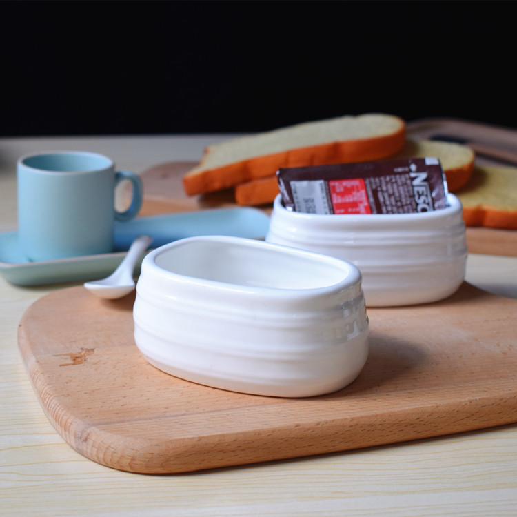 Đường gốm bát đường cà phê bát đơn giản và thuận tiện hộp đường đường cà phê thiết bị hỗ trợ khách sạn nhà hàng bộ đồ ăn bình đựng cà phê mang đi
