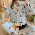 Bộ đồ ngủ dành cho bà bầu của phụ nữ mùa hè cotton dài tay phần dài có thể sau khi sinh tháng 6 quần áo trẻ em 7 mùa xuân 8 bộ đồ sản phụ dịch vụ tại nhà - Giải trí mặc / Mum mặc