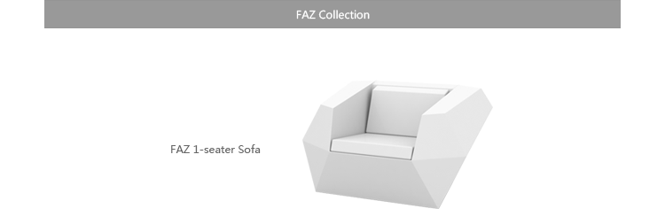 Design.M thiết kế sáng tạo đồ nội thất FAZ 2-4 chỗ ngồi sofa FRP bãi biển sofa ngoài trời