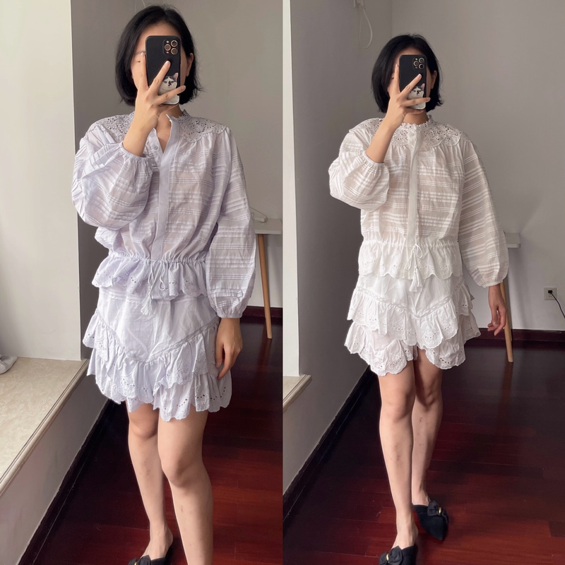 Bohemian Style Cotton Floral Lace Cover-Up Dress Pants Romantic Vacation Style Is French-Style Outfit Fashionable Observer