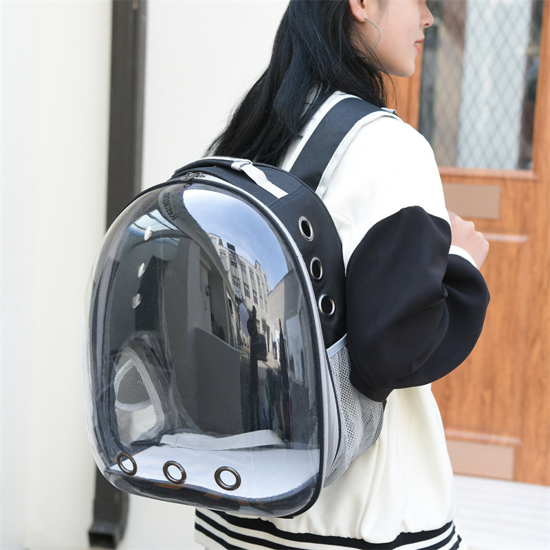 2022 new popular space capsule out portable cat bag breathable pet summer breathable backpack fully transparent