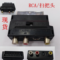Broom head to RCA video converter AV audio and video SCART Broom head RCA color difference line S terminal L81