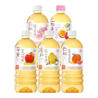 果子熟了白桃观音西柚黄金芽果味茶饮料0糖0卡0脂清爽果香900ml