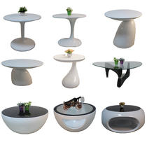 GRP white tea table minimalist light and luxurious living room Home corner several tables Mushroom Stool Round Bedside Table And Chairs Custom