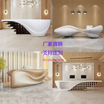 GRP Anomalous Front Desk Mall Hotel Sales Office Commercial Creativity Mechen Company Reception Cashiers Desk Custom