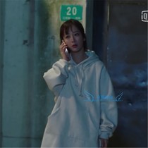Dear loose Korean version of the same lazy wind girly sense of autumn and winter hooded Yang Zi dress Tong Nian over-the-knee sweater