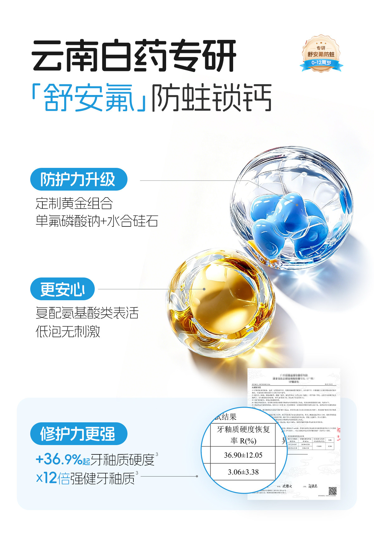 安享好物 安享A级牙膏-云南白药防蛀 草莓儿童牙膏 国标 