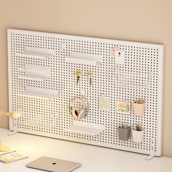 Desktop vertical hole plate storage rack without punching ornament display rack study desk organization storage dormitory partition