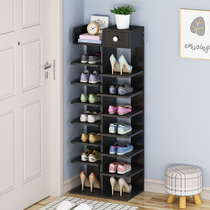 Simple shoe cabinet household wooden multi-layer Slipper rack door narrow shoe cabinet simple small shoe shelf saving space storage rack