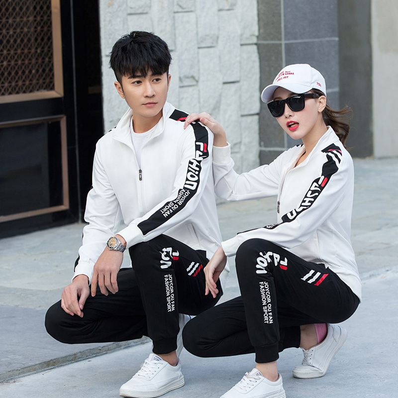 Spring Autumn Season Pure Cotton Casual School Uniform Middle School Students Suit Red White Pants Clothes High School Sportswear Outfit Clothing Group Purchase