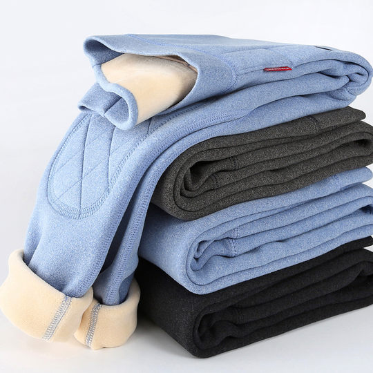 Children's German velvet warm cotton pants plus velvet thickened long johns