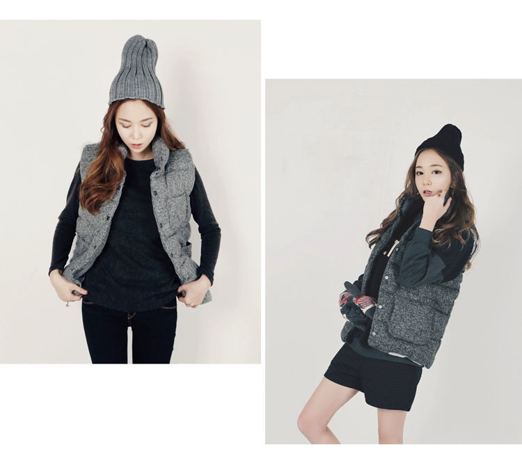 Vest nữ ngắn đoạn mùa đông và mùa thu 2018 mới dành cho sinh viên Hàn Quốc thời trang dày lụa tơ tằm ấm áp áo khoác XL