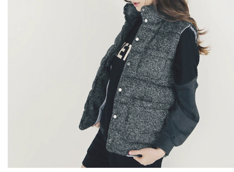 Vest nữ ngắn đoạn mùa đông và mùa thu 2018 mới dành cho sinh viên Hàn Quốc thời trang dày lụa tơ tằm ấm áp áo khoác XL ao khoac nu