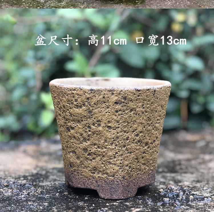 Retro rough some ceramic flowerpot more flowers, green plant POTS much meat basin high breathable purple sand pottery master zhuang zi