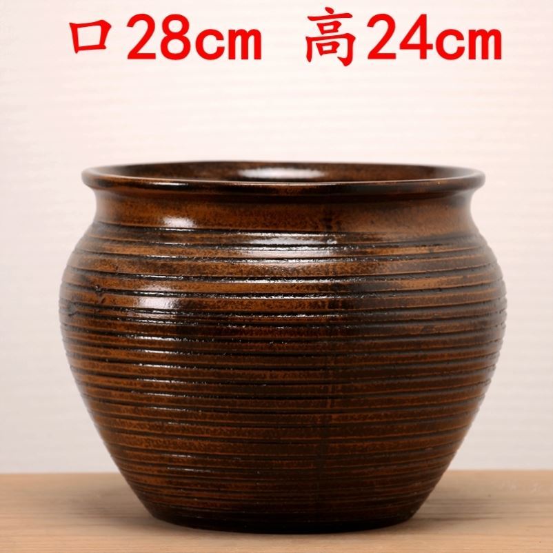 Large POTS to hand the old running high coarse pottery mage landscape ceramic breathable meat flowerpot household contracted orchid pot