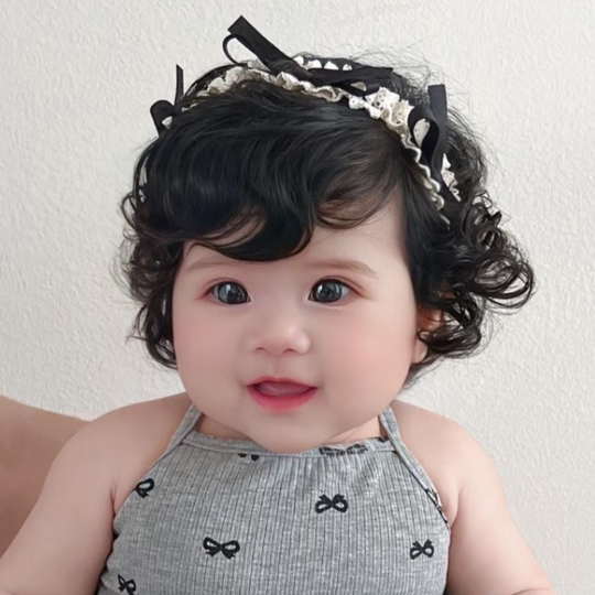 Children's Wig, Short Curly Hair, Sweet and Natural, Slightly Wavy, Playful and Comfortable, Bob Style, Everyday Fluffy, Realistic Full Wig