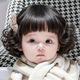 Children's wig with short curly hair, cute baby's daily sweet and cute natural bob hair performance photo modeling full headgear style