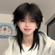 Wolf tail mullet head wig, unisex, medium and long hair, fashionable atmosphere, cool and handsome, unisex style, tailed full wig