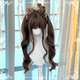 Lolita Wig for Women, Long Curly Hair, Sweet Double Ponytails, Similar to Xiao Luo's Style, Everyday Fluffy Natural Realistic Full Head Wig