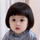 Baby Wig for Girls, Short Hair, Sweet and Cute, Natural Bob, Everyday Fluffy, Realistic Inward Curls, Full Head Wig with Bangs