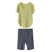 Yoga suit for women in the summer gym loose slimming and covering the body running Pilates tops cycling fitness clothes