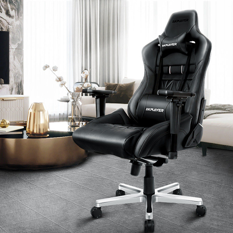 Akardine Genuine Leather Electric Race Computer Chair Bull Leather President Owner Home Chair Casual Male Chair Large Class Chair Eurostyle Swivel Chair