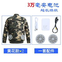 2 вентилятора желтых цветов 2 штуки +1 набор аксессуаров +30 000 мАч