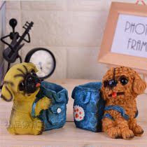 Ugly cute ornaments trinkets ornaments resin pen holder Creative desktop storage cute male and female students gift desk office