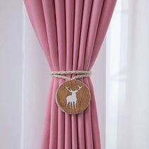 Curtains Bedroom ins wind simple modern high-grade thickened cotton linen blackout curtain cloth Living room bedroom balcony hook