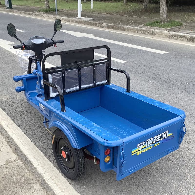 Electric Tricycle for Hauling Goods, New Model for Household Use, Electric Scooter for Adults, Small Flatbed Cart for Market Stalls, and for Transporting Children Electric Tricycle for Hauling Goods, New Model for Household Use, Electric Scooter for Adults, Small Flatbed Cart for Market Stalls, and for Transporting Children