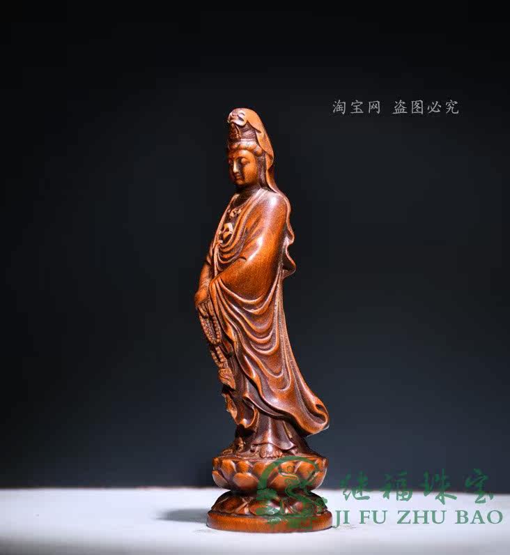 Ретро пакет Популярность населения резьба по дереву гуань-инь будда характер украшение дерево резьба домой декоративный ремесла Вкус 