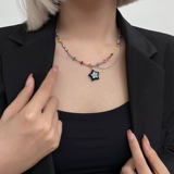 KANSAI Lucky Star Цветное ожерелье для женщин, нишевый дизайн, милый и крутой стиль, аксессуары дофамина, цепочка на ключицу