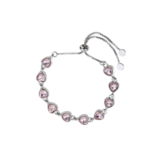 Розовый небольшой дизайнерский браслет, модное ювелирное украшение, аксессуар, легкий роскошный стиль, яркий броский стиль, изысканный стиль