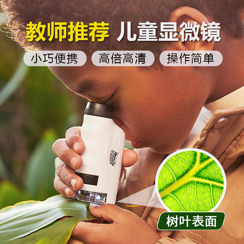 Children's scientific microscope primary school students handheld portable professional Darwin optical experimental equipment set small