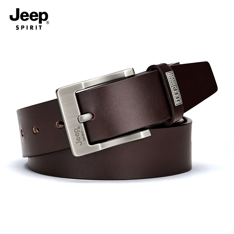 Пояс для мужчин Jeep, универсальные кожаные брюки, корейский стиль, натуральная кожа