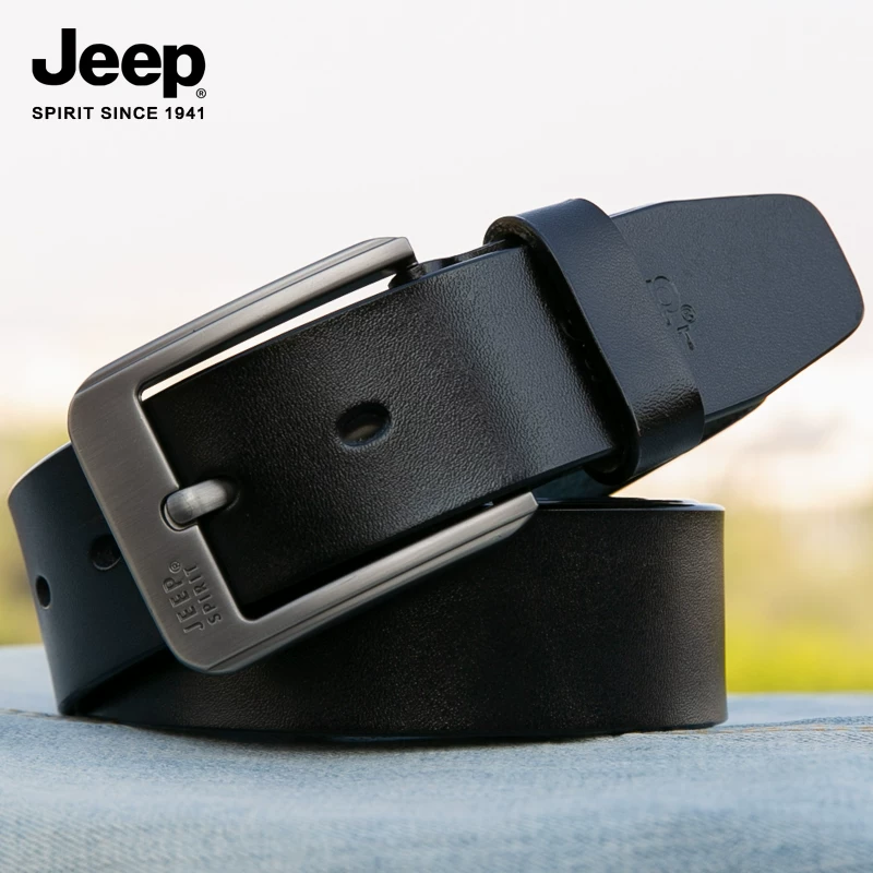 Пояс для мужчин Jeep, универсальные кожаные брюки, корейский стиль, натуральная кожа