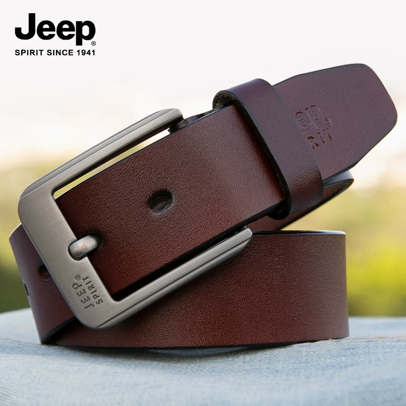 Пояс для мужчин Jeep, универсальные кожаные брюки, корейский стиль, натуральная кожа