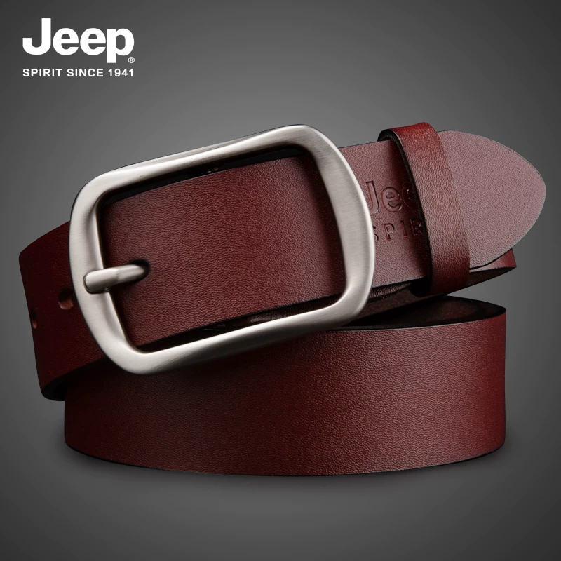 Пояс для мужчин Jeep, универсальные кожаные брюки, корейский стиль, натуральная кожа