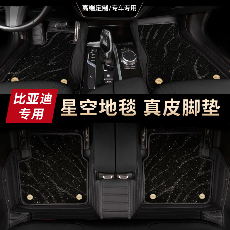 BYdihan Qin PLUS dolphin Song PLUS Tang Yuan Pro DM D1 Private full surround genuine leather car footbed