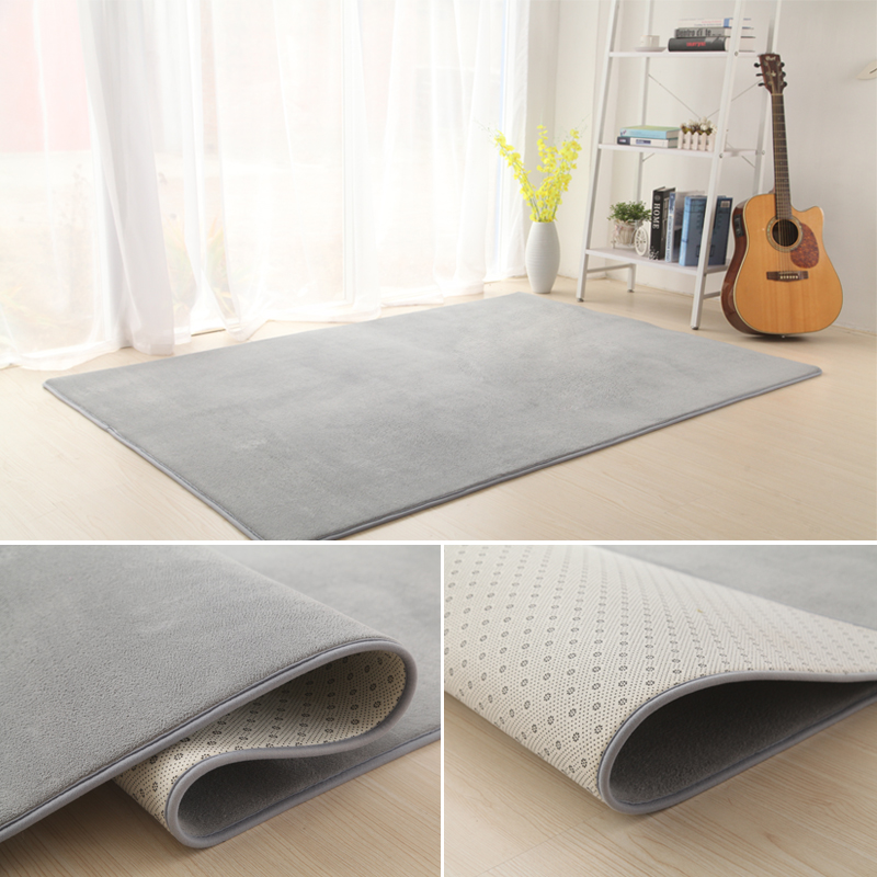 Bed side blanket thickened coral velvet Bedroom Children's room Bed tail bed side cloakroom Rectangular carpet floor mat