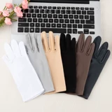 Удерживающие тепло перчатки для офиса, тонкий эластичный короткий электромобиль для маникюра, без пальцев, защита от солнца
