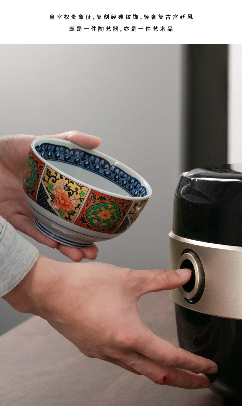 Meinung'm light to use a single imported from Japan Japanese key-2 luxury palace wind restoring ancient ways of household ceramics tableware have tian bowl