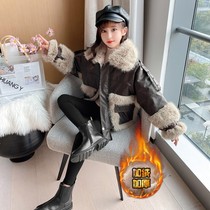 Girl sent to overcome 2021 winter new gush thickened CUHK Boy short Han version trendy foreign piste coat jacket