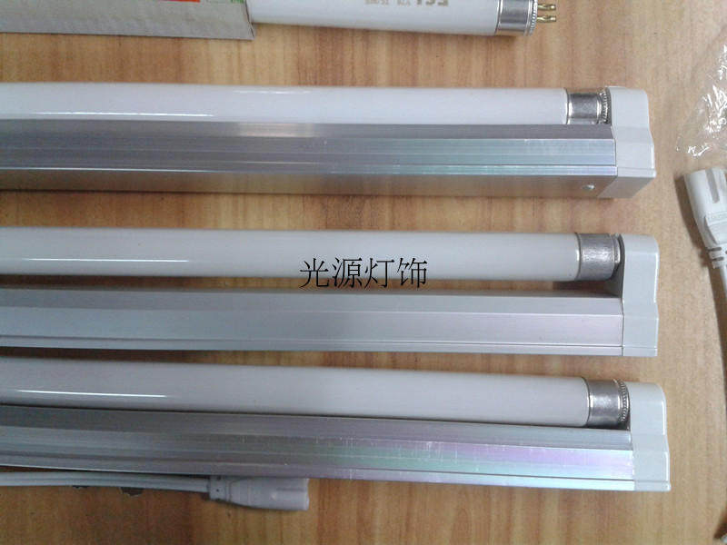 t5 integrated electronic energy-saving bracket three primary colors 8w14w21w28w2 hole integrated plug-in lamp holder